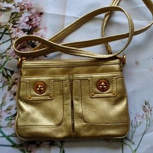 Marc Kacobs small crossbody leather gold bag